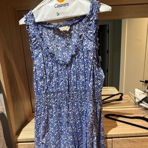 Blue short floral dress